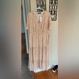 Peach floor length dress size large